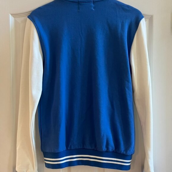 H2H Men's Bomber Jacket Royal Blue Cotton US Small EU 46 Casual Streetwear - Picture 2 of 11